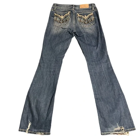 Miss me blue feather embroider jeans - Picture 3 of 5